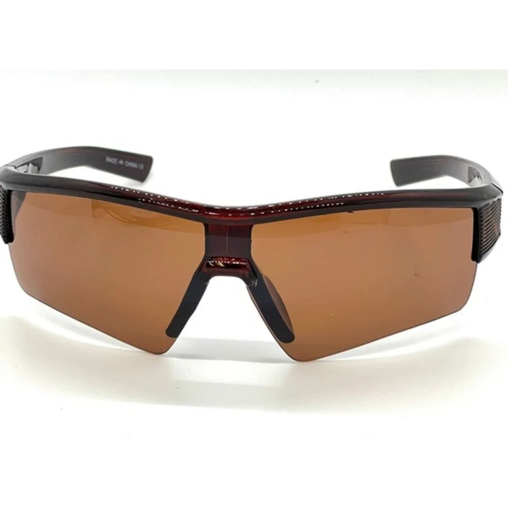 Women Sport Sunglasses Cycling Running Comfort Golf Driving Glasses‎ Dark Brown